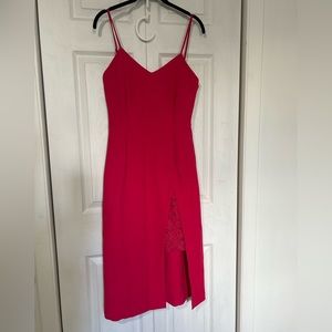 NSR Pink Slit Lace Insert Slip Dress size S